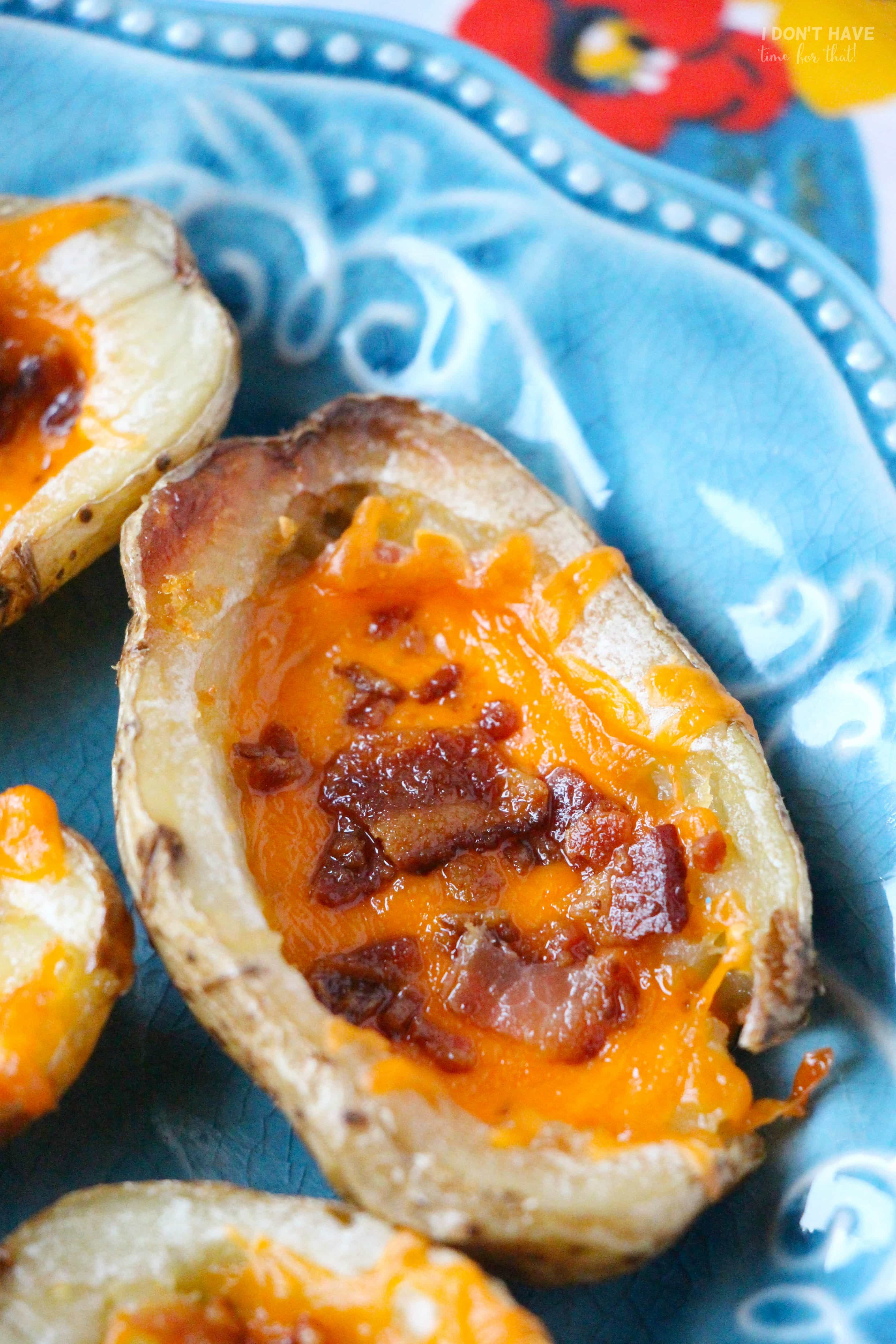 Twice Baked Potato Skins - I Don't Have Time For That!